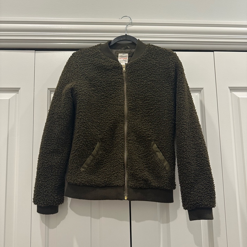 Cat & Jack Fuzzy Bomber Jacket